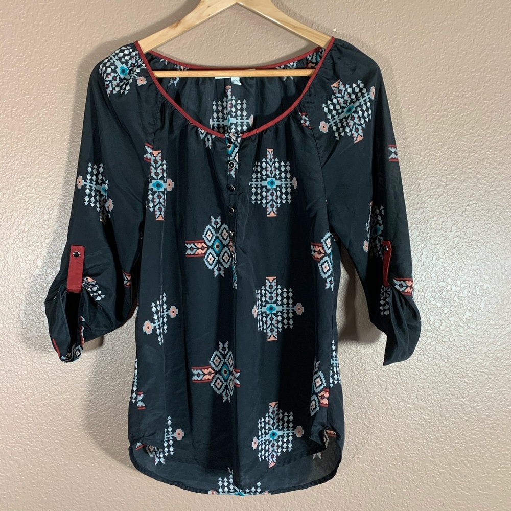 Daniel Rainn Sheer Geometric Print Size Small